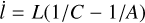 $\dot l = L(1/C - 1/A)$
