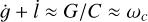 $\dot g + \dot l \approx G/C \approx {\omega _c}$
