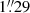 $ 1{{\overset{\prime\prime}{.}}}29 $