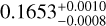 $0.1653_{ - 0.0008}^{ + 0.0010}$