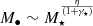 $ M_\bullet \sim M_\star^{\frac{\eta}{(1+\gamma_\star)}} $