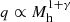 $ q \propto M_{\mathrm{h}}^{1+\gamma} $