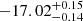 $ -17.02_{-0.14 }^{+0.15} $