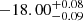 $ -18.00_{-0.09 }^{+0.08} $