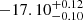 $ -17.10_{-0.10 }^{+0.12} $