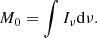 $$ \begin{aligned} M_0 = \int I_{\nu } \mathrm{d}\nu .\end{aligned} $$