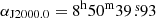 $ \alpha_{\mathrm{J2000.0}} = 8^{\mathrm{h}}50^{\mathrm{m}}39{{\overset{\text{ s}}{.}}}93 $