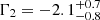 $ \Gamma_{2}=-2.1^{+0.7}_{-0.8} $
