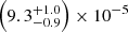$ \left(9.3^{+1.0}_{-0.9}\right)\times10^{-5} $