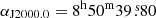 $ \alpha_{\mathrm{J2000.0}} = 8^{\mathrm{h}}50^{\mathrm{m}}39{{\overset{\text{ s}}{.}}}80 $