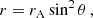 $$ \begin{aligned} r=r_{\rm A}\sin ^2{\theta } \, , \end{aligned} $$