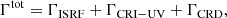 $$ \begin{aligned} \Gamma ^\mathrm{tot} = \Gamma _{\rm ISRF} + \Gamma _{\rm CRI-UV} + \Gamma _{\rm CRD}, \end{aligned} $$