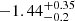 $ -1.44^{+0.35}_{-0.2} $