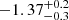 $ -1.37^{+0.2}_{-0.3} $
