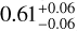 $\[0.61_{-0.06}^{+0.06}\]$