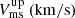 $ V_{\mathrm{ms}}^{\mathrm{up}}\: (\mathrm{km/s}) $