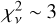 $\chi _v^2\~3$