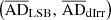 $ \left(\overline{\mathrm{AD}}_{\mathrm{LSB}},\, \overline{\mathrm{AD}}_{\mathrm{dIrr}}\right) $