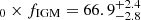 $ _0\times f_{\mathrm{IGM}} = 66.9^{+2.4}_{-2.8} $