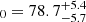 $ _{0} = 78.7^{+5.4}_{-5.7} $