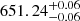 $ 651.24^{+0.06}_{-0.06} $