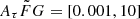 $ A_{\tau} \tilde{F} G =[0.001, 10] $