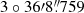 $ 3\circ36{\prime}8{{\overset{\prime\prime}{.}}}759 $