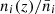 $ n_i(z)/\bar{n}_i $