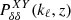 $ P^{XY}_{\delta\delta}(k_\ell,z) $