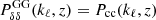 $ P_{\delta\delta}^{\mathrm{GG}}(k_\ell,z) = P_{\mathrm{cc}}(k_\ell,z) $