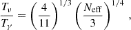 $$ \begin{aligned} \frac{T_\nu }{T_\gamma }&= \left(\frac{4}{11}\right)^{1/3} \left(\frac{N_{\rm eff}}{3}\right)^{1/4} \, , \end{aligned} $$