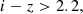 $$ \begin{aligned} i - z > 2.2, \end{aligned} $$