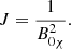 $$ \begin{aligned} J = \displaystyle \frac{1}{B_{0 \chi }^2} {.} \end{aligned} $$