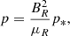 $$ \begin{aligned}&p = \displaystyle \frac{B_R^2}{\mu _R} p_* {,}\end{aligned} $$