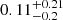 $ 0.11_{-0.2}^{+0.21} $