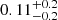 $ 0.11_{-0.2}^{+0.2} $