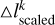 $\[\Delta l_{\text {scaled }}^{k}\]$