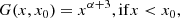 $$ \begin{aligned} G(x,x_0)&= x^{\alpha +3}, \mathrm{{if}} x < x_0, \end{aligned} $$