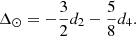 $$ \begin{aligned} \Delta _\odot = -\frac{3}{2} d_2 - \frac{5}{8} d_4. \end{aligned} $$