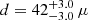 $ d=42_{-3.0}^{+3.0}\,\mu $