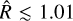 $(\hat R \mathbin{\lower.3ex\hbox{$\buildrel<\over {\smash{\scriptstyle\sim}\vphantom{_x}}$}} 1.01)$
