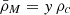 $ \bar{\rho}_M = y\,\rho_c $