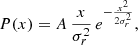 $$ \begin{aligned} P(x) = A\, \frac{x}{\sigma _r^2} \, e^{ -\frac{x^2}{2\sigma _r^2}}, \end{aligned} $$