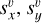 $\[s_{x}^{v}, s_{y}^{v}\]$