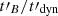 $ t\prime_B/t\prime_{\mathrm{dyn}} $