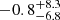 $ -0.8_{-6.8}^{+8.3} $