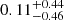 $ 0.11_{-0.46}^{+0.44} $