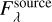 $F_\lambda ^{{\rm{source }}}$