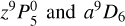 ${z^9}P_5^0{\rm{ and }}{a^9}{D_6}$