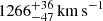 $ 1266_{-47}^{+36}\,\mathrm{km\,s}^{-1} $